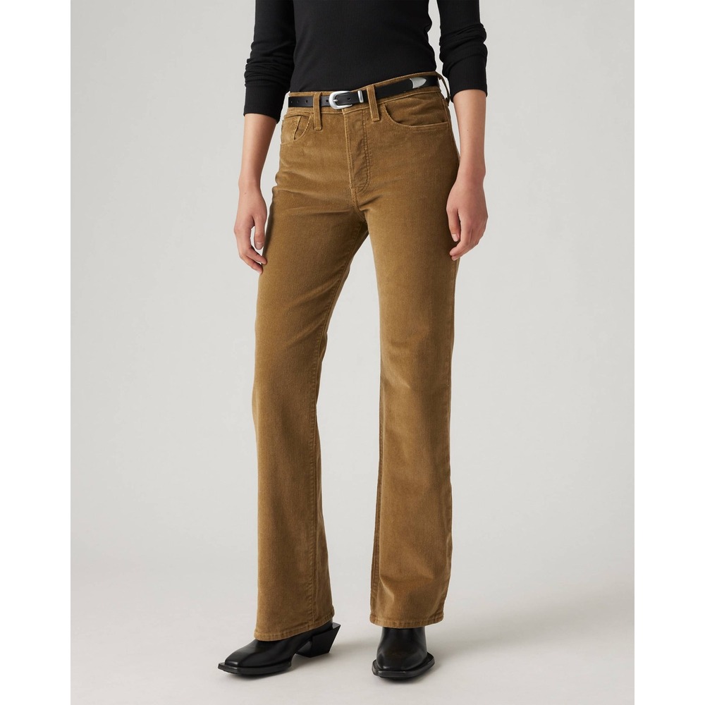 Levi's Wedgie Bootcut Corduroy Pants Sz 33 Tan Brown High Rise Plus‎ Size Retro